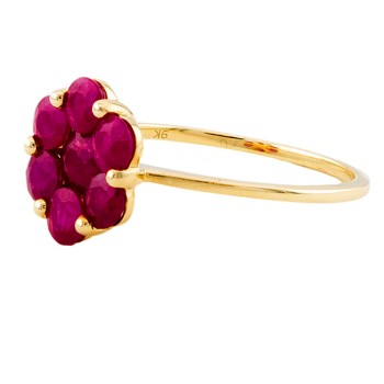 9ct gold Ruby Cluster Ring size S